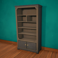 Wide Wooden Bookcase 2 575
